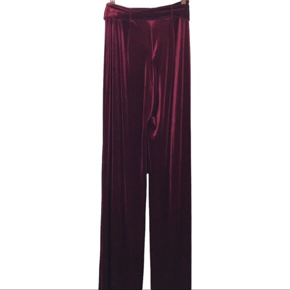 Misa Los Angeles Aliya Velvet Pant Wide Leg High Rise Vacation Holiday Date XS - Picture 7 of 13